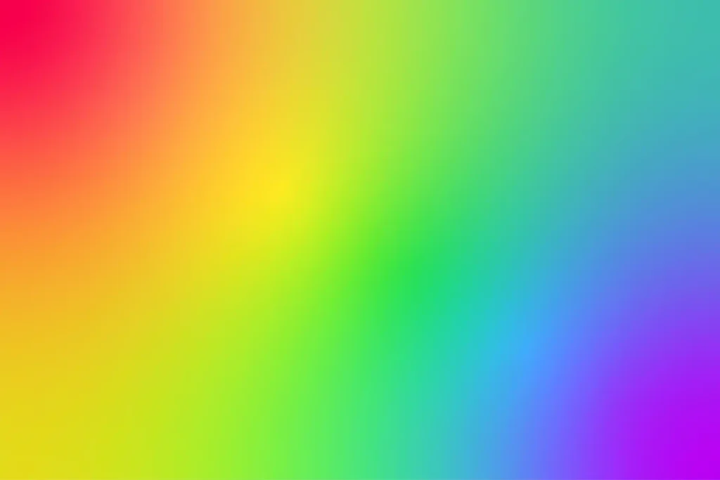 Rainbow colors with linear gradient technique.