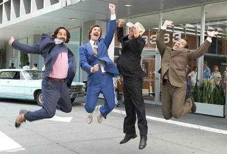 High five scene from the Anchorman movie