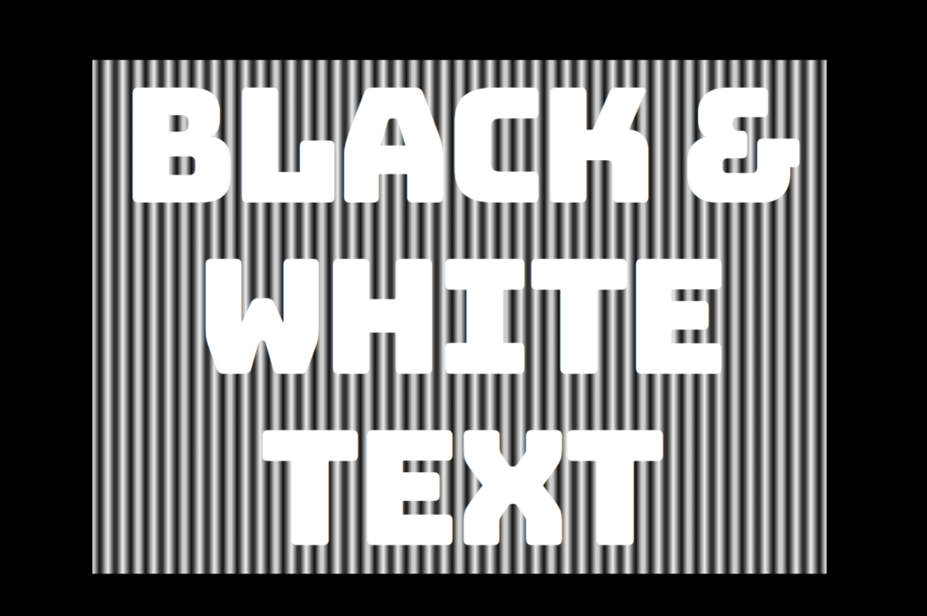 This image shows a white text with black and white background that comes from the CSS property background-image: linear-gradient(to right, white, black, ...) CSS property.