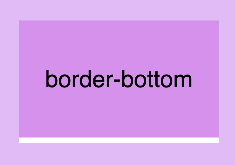 Border styles css: This image shows a box with a 10px solid white border-bottom.