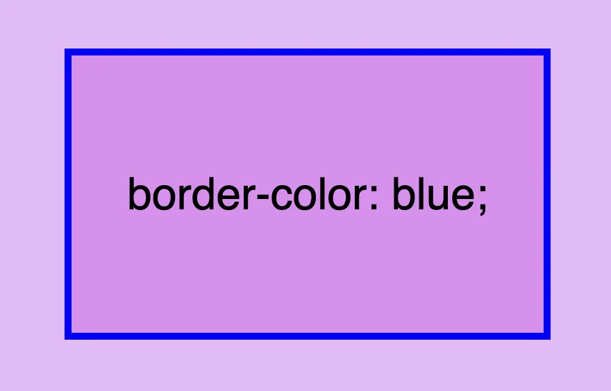 Border-style css: This is an image that shows a box with blue border color.