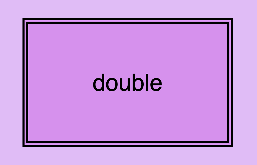 CSS border style: This is an image that shows a box with border style double.