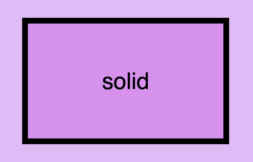 CSS border style: This is an image that shows a box with border style solid.