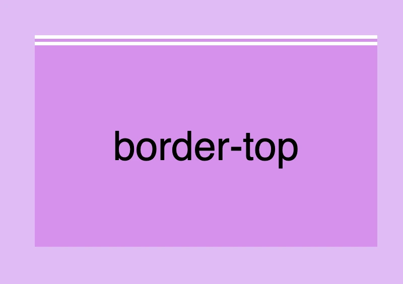 Border styles css: This image shows a box with a 10px double white border-top.