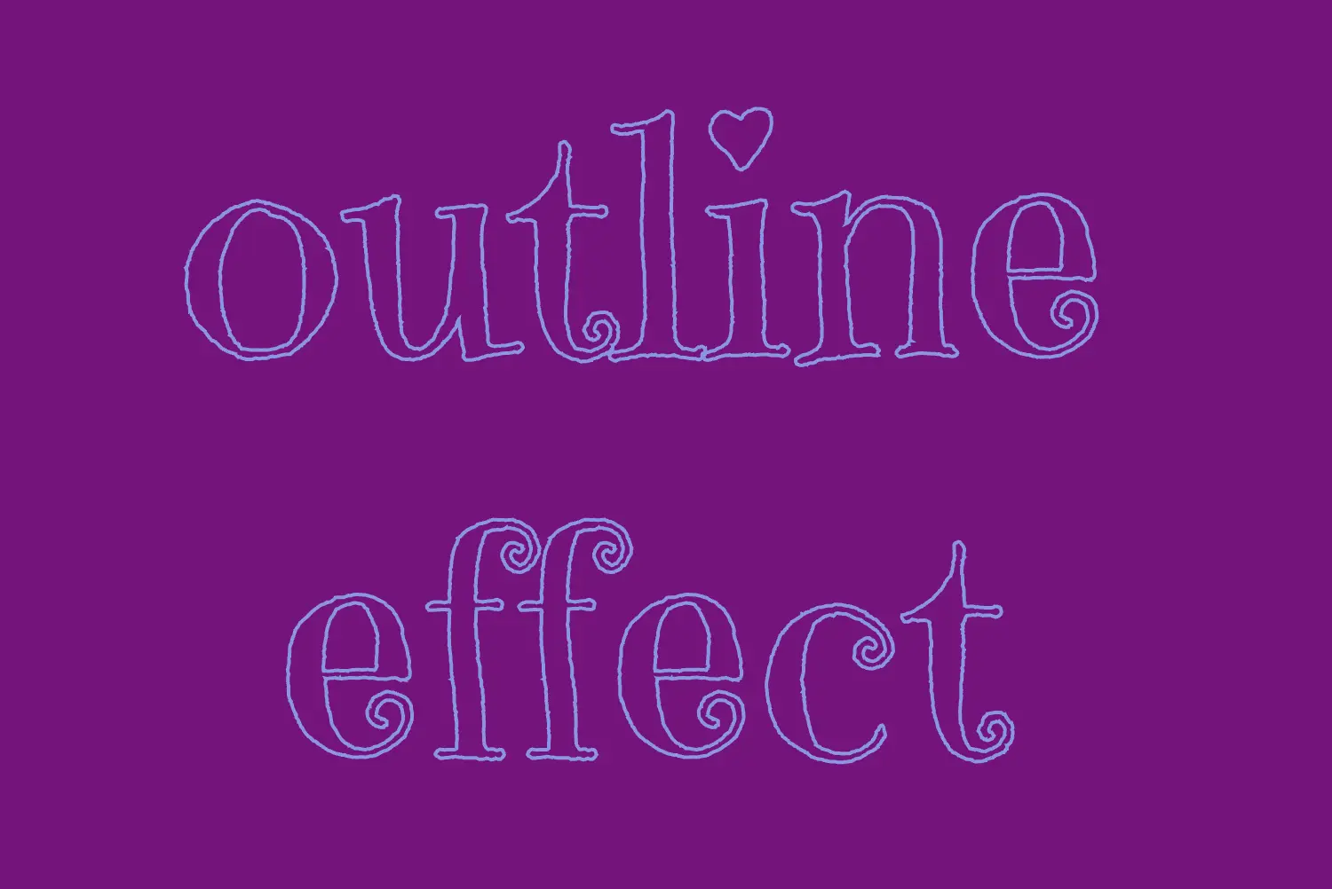 CSS text outline: This image shows our text with only the outline effect.Our text is now transparent as we add the color: transparent CSS property.