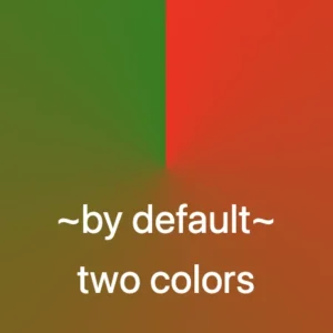Default CSS conic gradient with two colors, red and green