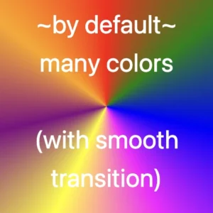 Default conic gradient with many colors and smooth transition between the last and first colors.