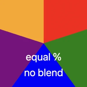 Non blend conic-gradient technique with many colors and specific color stops.
