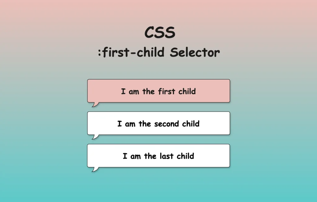 CSS first-child selector.