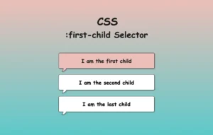 CSS first-child selector.