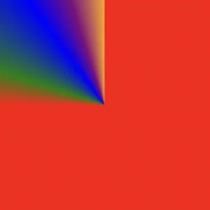 conic-5-with-color-stops CSS conic-gradient with color stops — red to 75%, then green, blue, purple, and orange up to 100%, creating sharp transitions in a circular layout.